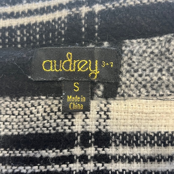 Audrey Black White Checks Shirt Tail Jacket Dress - Picture 4 of 15